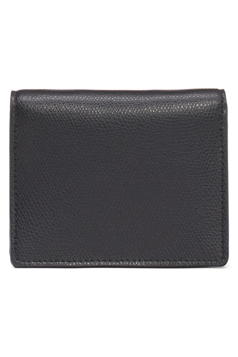 Leather Wallet on a Chain, Alternate, color, NERO/ ORO SOFT