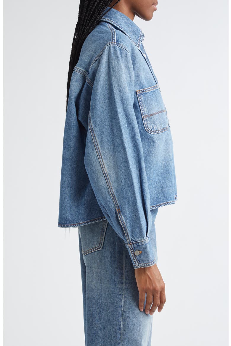 Wanda Denim Button-Up Shirt, Alternate, color, MEDITERRANEAN BLUE