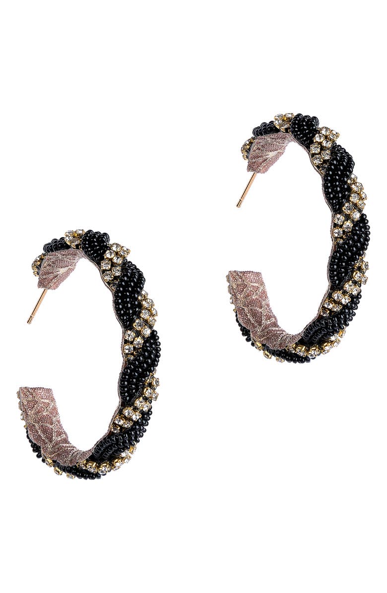 Deepa Gurnani Doris Hoop Earrings, Main, color,
