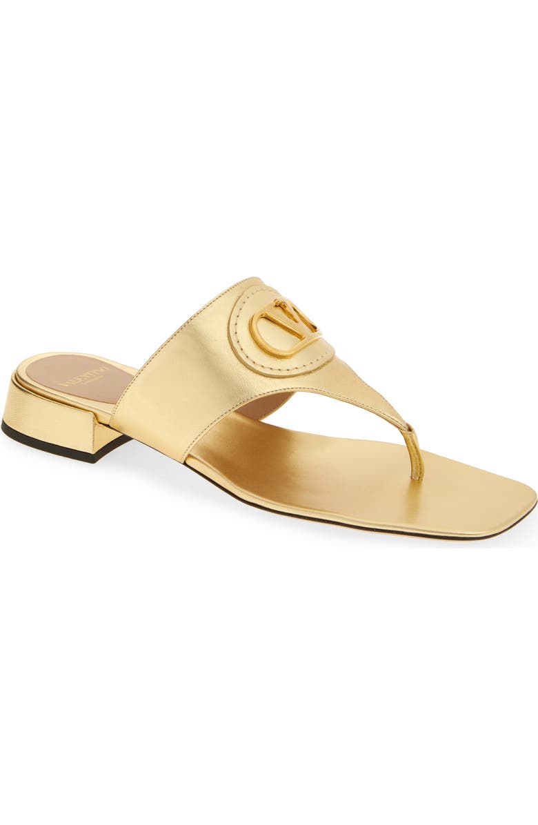 Valentino Garavani VLOGO Sandal, Main, color, Antique Brass