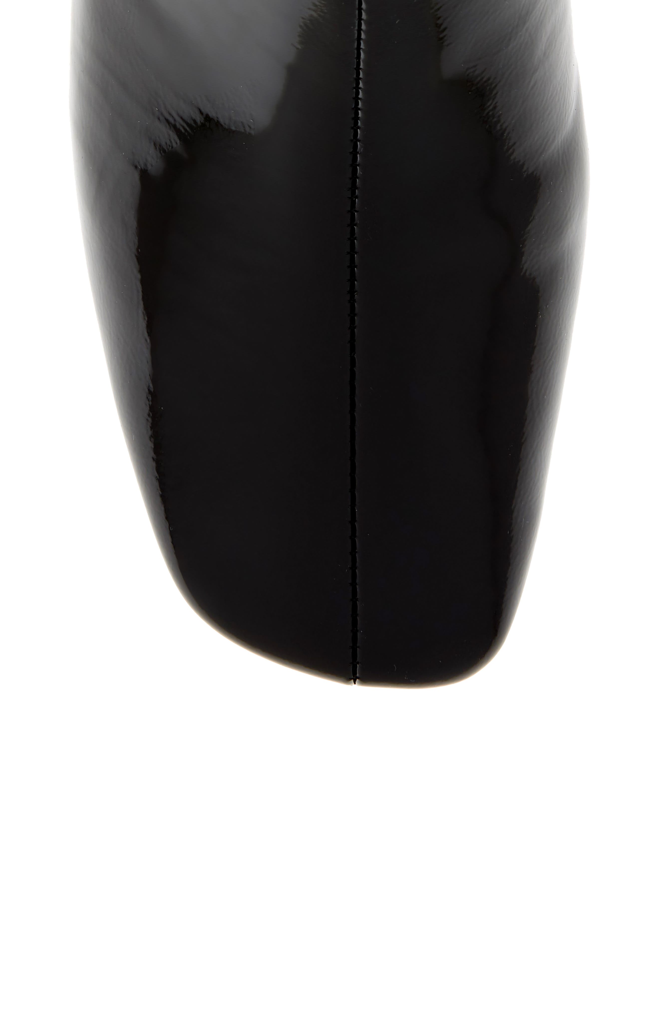 Moon GRL Bootie, Alternate, color, BLACK CRINKLE PATENT SILVER