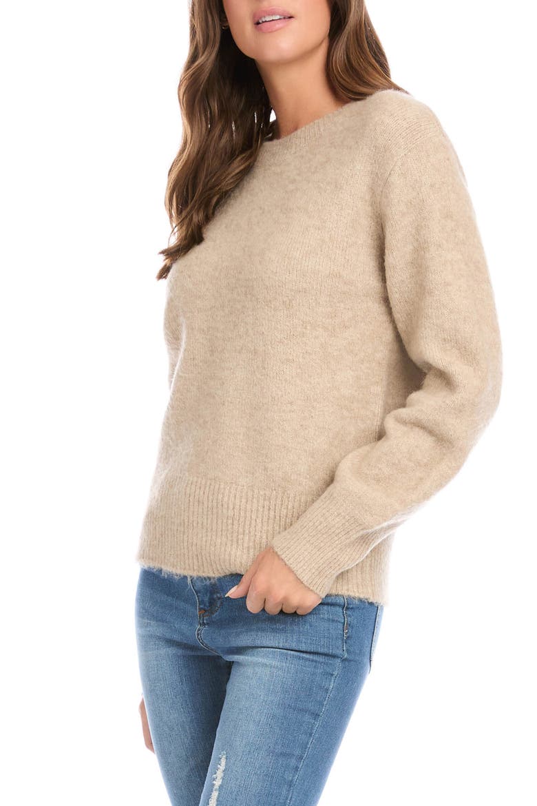 Blouson Sleeve Crewneck Sweater, Alternate, color, OATMEAL