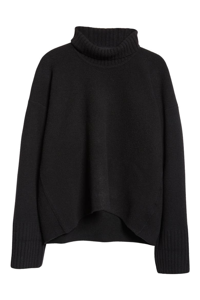 Sandra Cashmere & Wool Blend Turtleneck Sweater, Alternate, color, BLACK