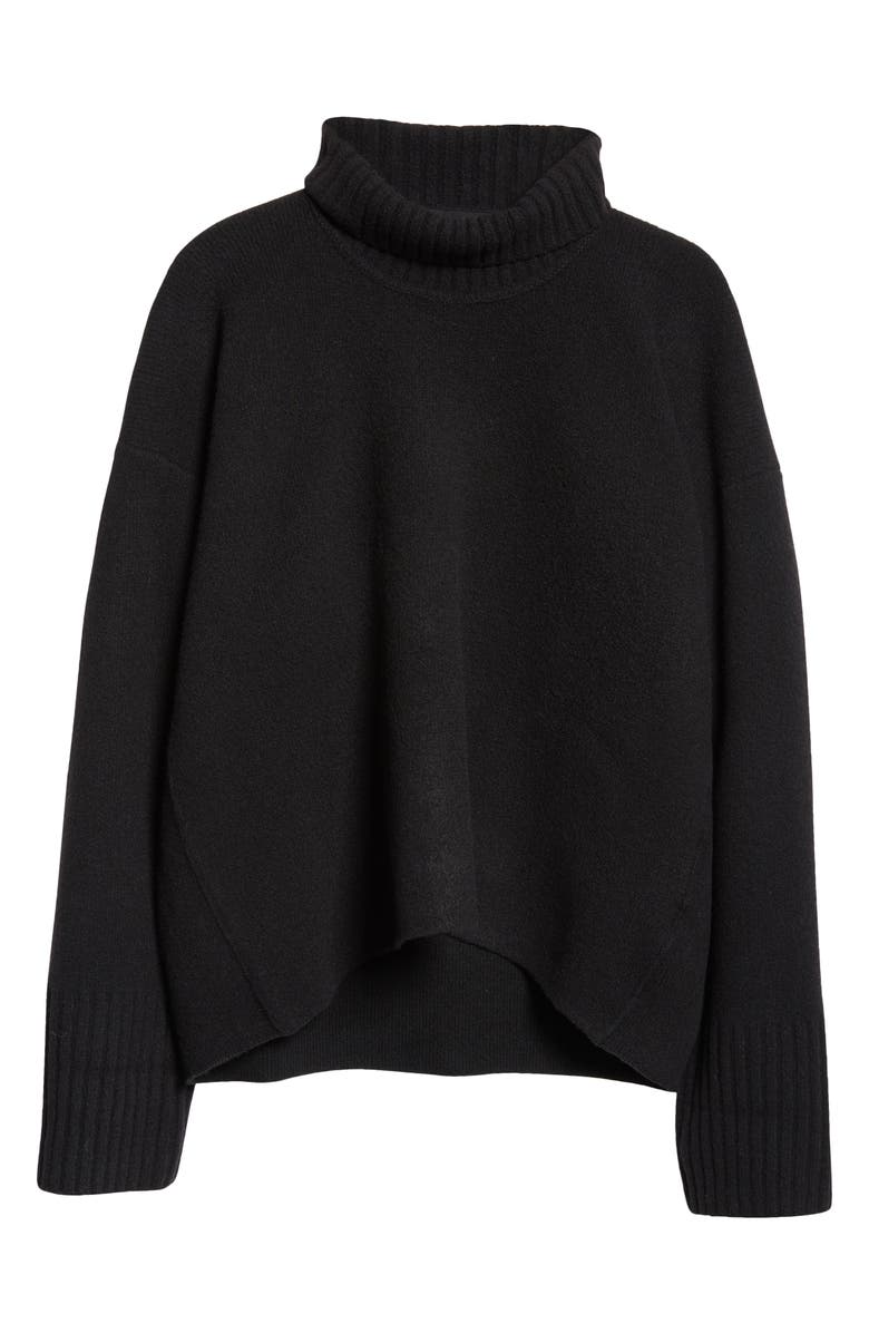 Proenza Schouler Sandra Cashmere & Wool Blend Turtleneck Sweater, Alternate, color, Black