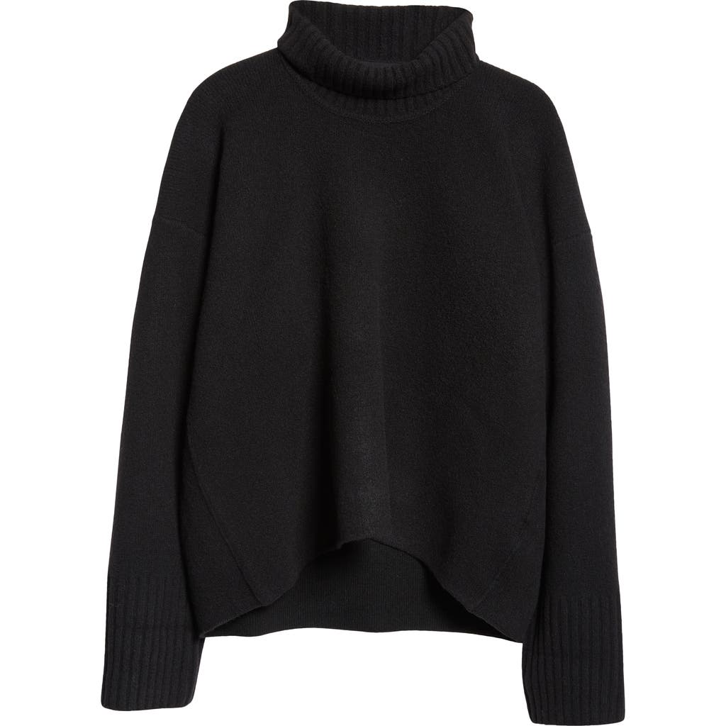 Shop Proenza Schouler Sandra Cashmere & Wool Blend Turtleneck Sweater In Black