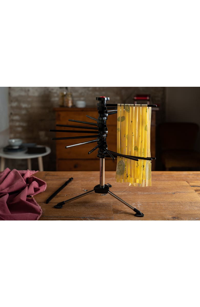 Marcato Atlas Collapsible Pasta Drying Rack, Made In Italy, Alternate, color, Black