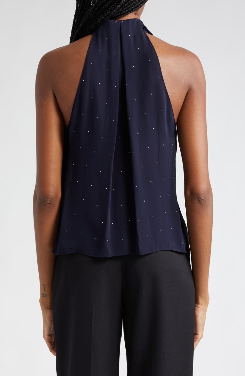 A.L.C. Amelia Embellished Silk Halter Neck Top, Alternate, color,