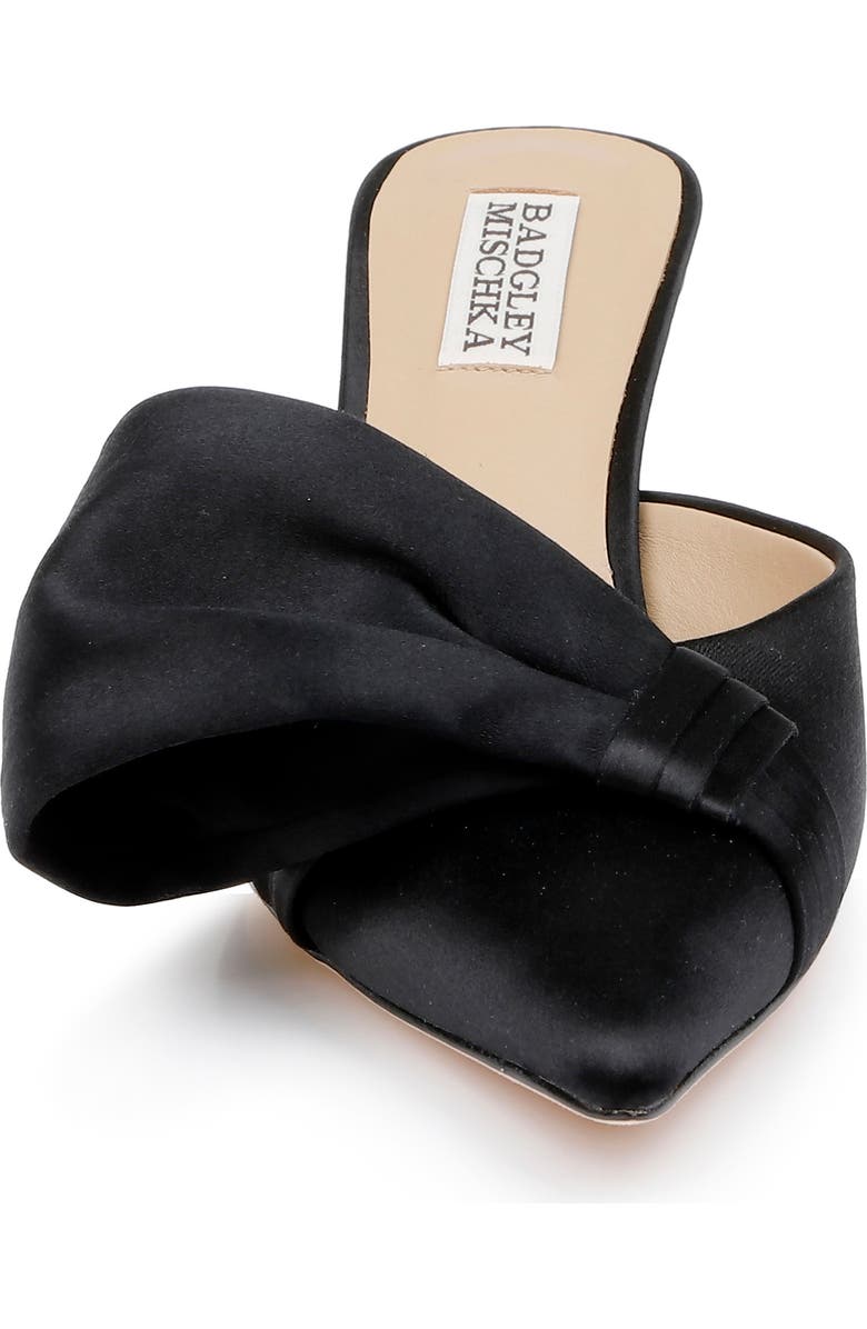 Badgley Mischka Collection Alaya Pointed Toe Mule, Alternate, color, Black Satin