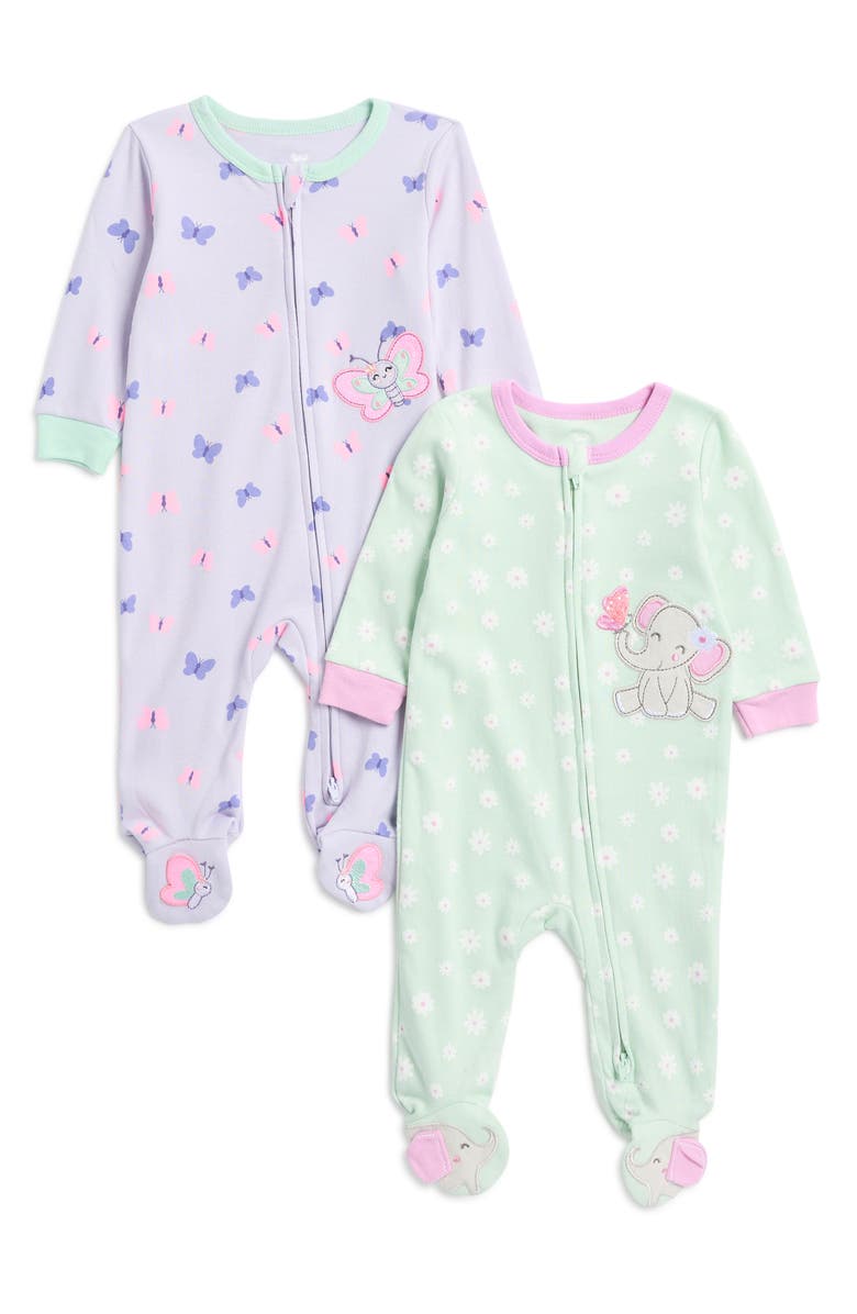KOALA BABY 2-Pack Sleep 'n' Play Footies, Main, color, 