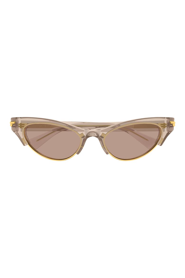 BV1431S 54mm Cat Eye Sunglasses, Main, color, BROWN