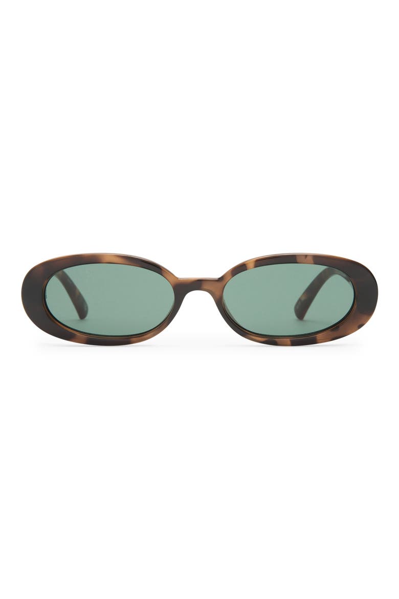 Outta Love 51mm Oval Sunglasses, Main, color, TORT / GREEN MONO