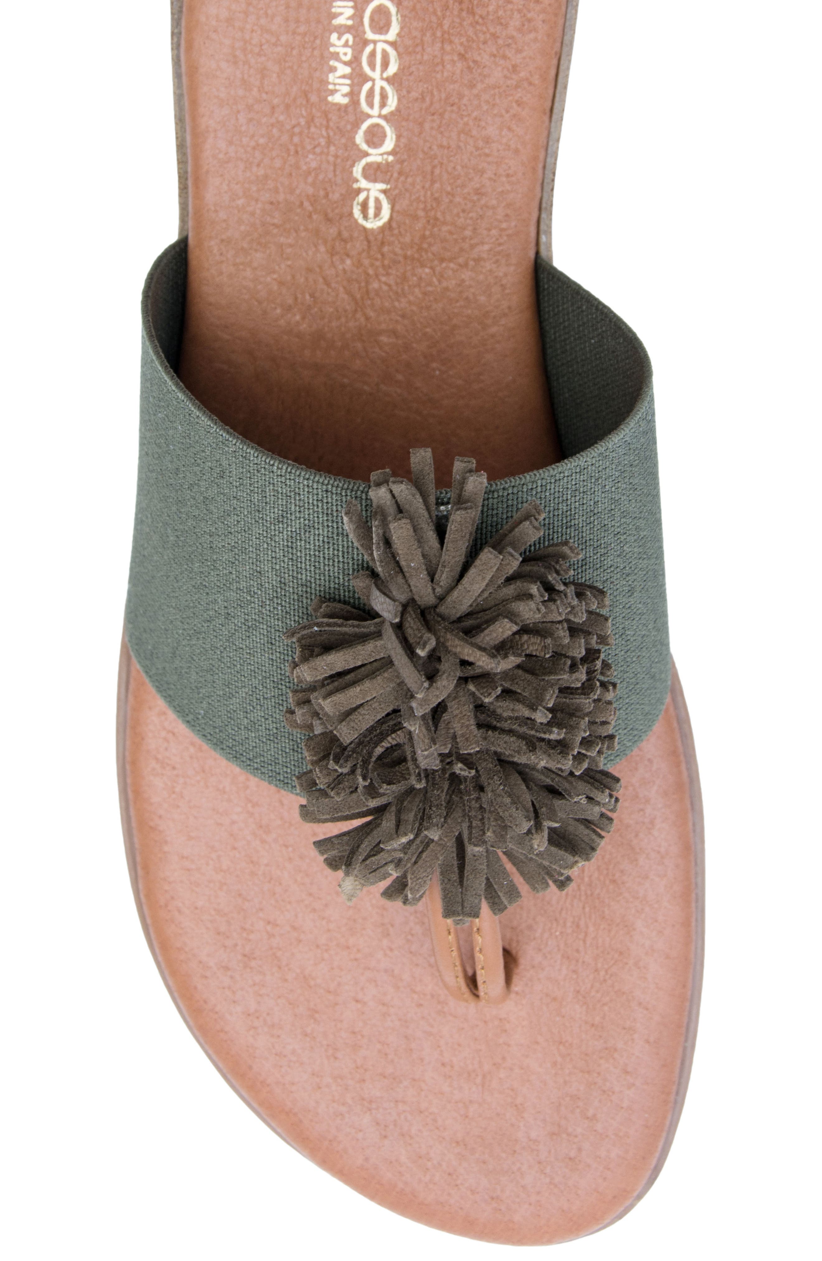 André Assous Novalee Sandal, Alternate, color, Forest Green Fabric