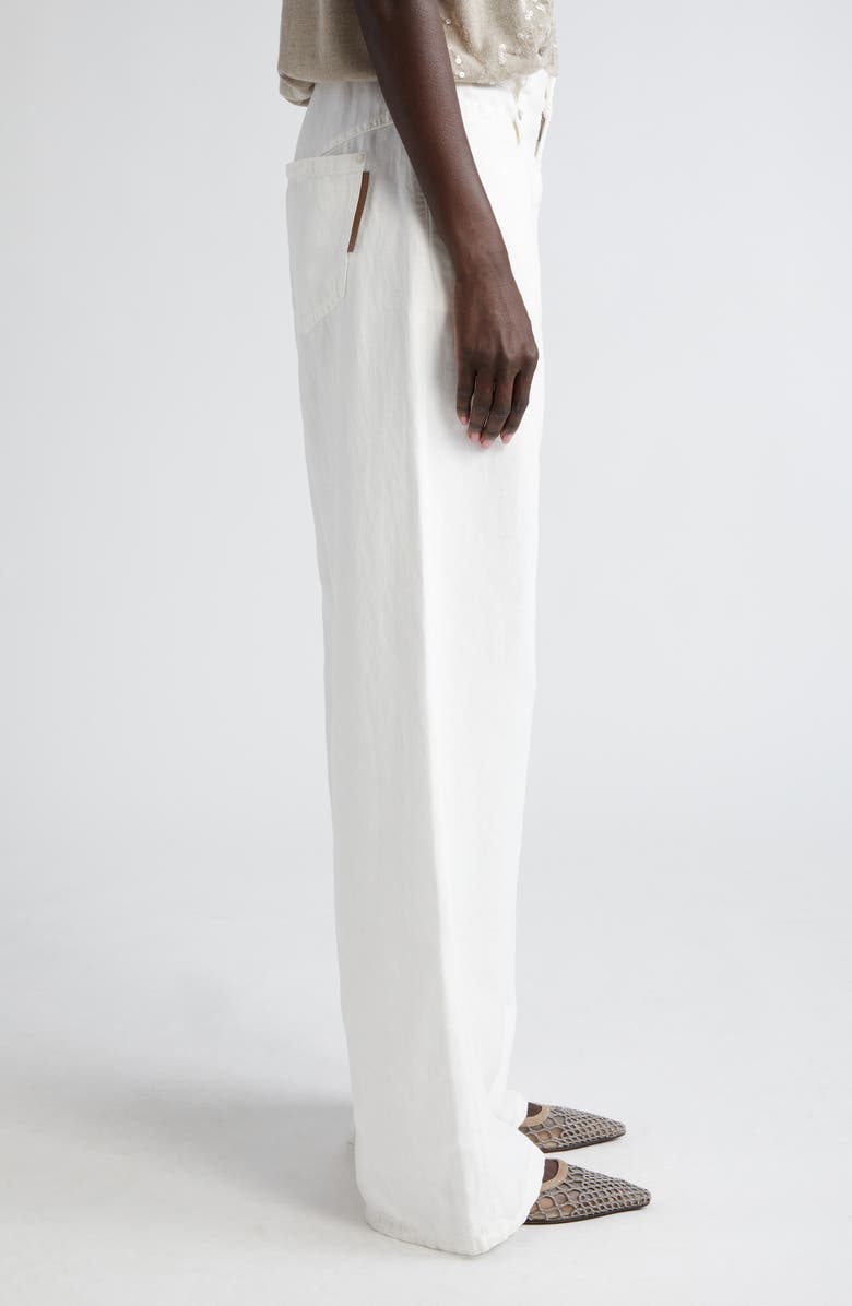 Brunello Cucinelli Garment Dye Cotton & Linen Pants, Alternate, color,