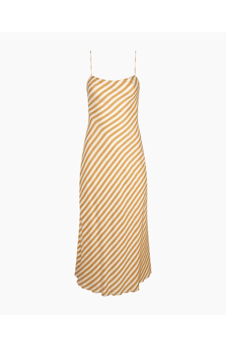 Onia Slip Dress, Alternate, color, Ochre/Off White