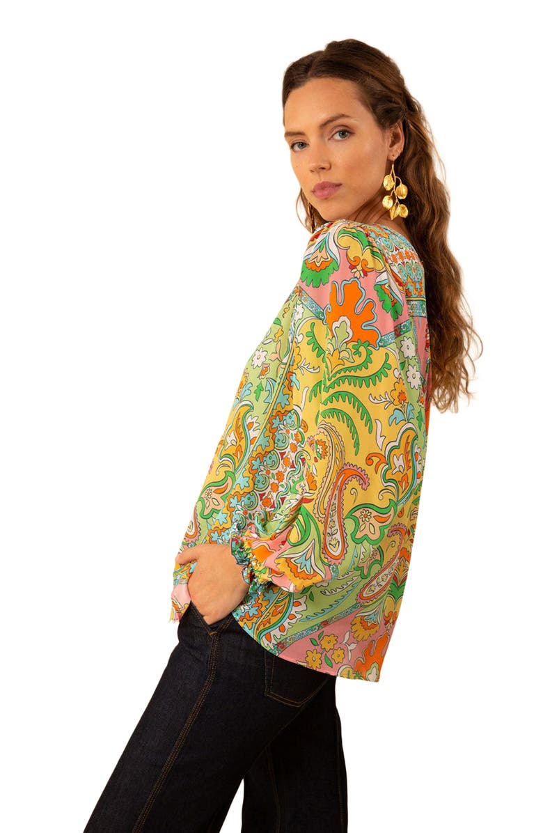 Hale Bob Leila Silk Top, Alternate, color,