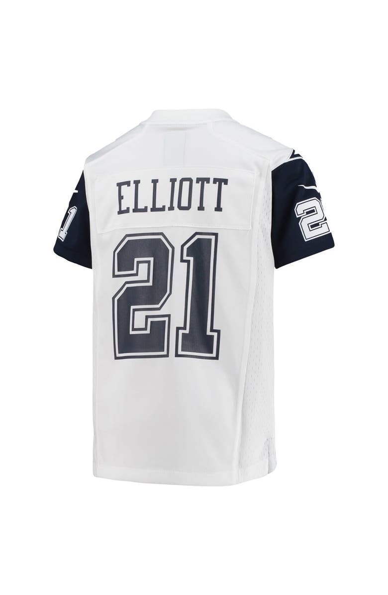 Nike Youth Nike Ezekiel Elliott White Dallas Cowboys Alternate Game Jersey, Alternate, color, 