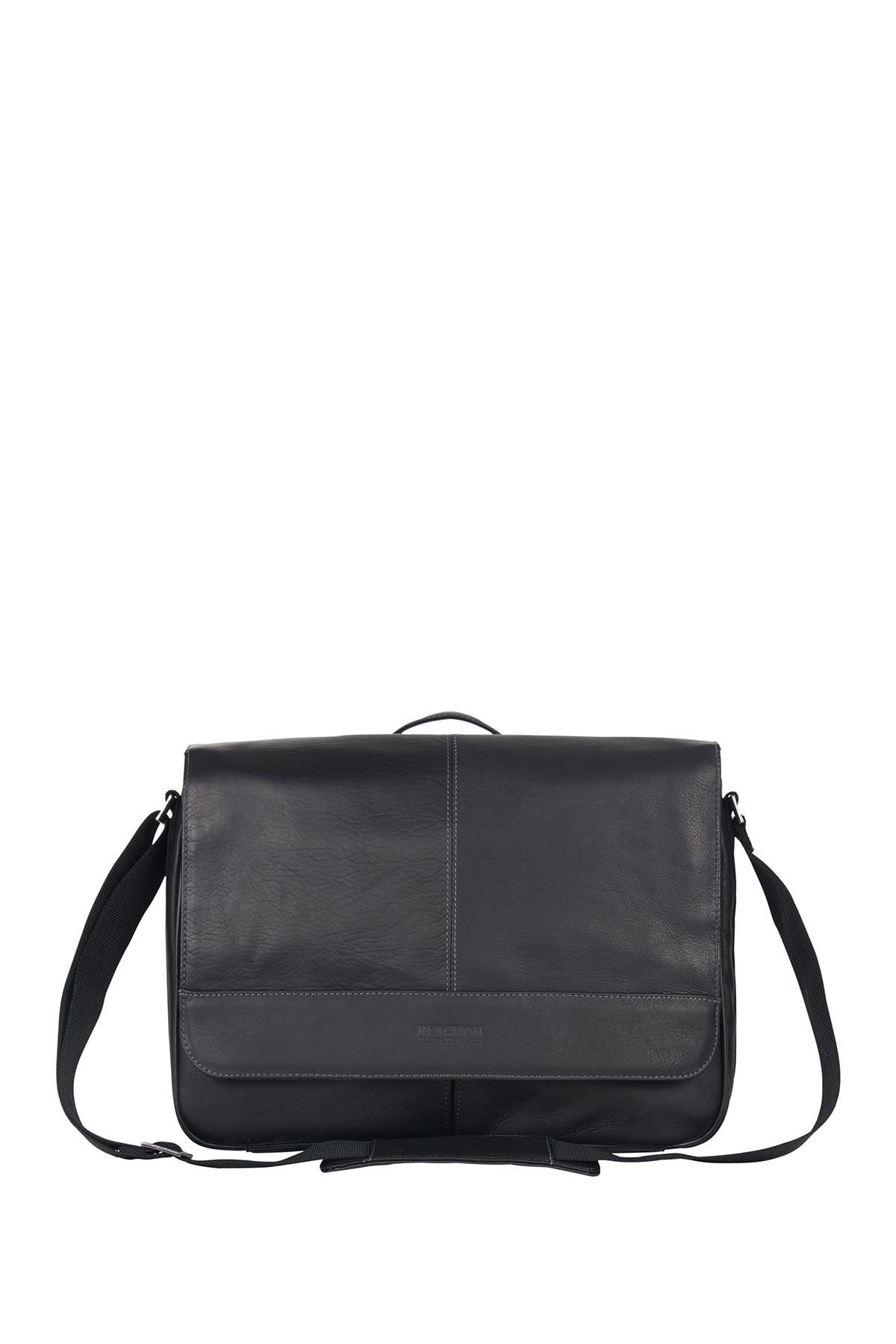 Kenneth Cole Colombian Leather Crossbody Laptop Case & Tablet Messenger Bag