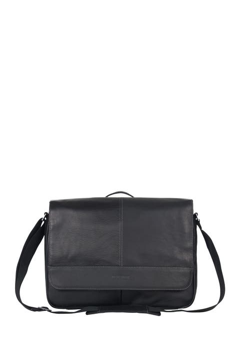 Colombian Leather Crossbody Laptop Case & Tablet Messenger Bag