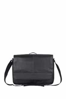 Kenneth Cole Colombian Leather Crossbody Laptop Case & Tablet Messenger Bag