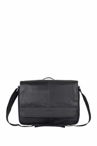 Kenneth Cole Colombian Leather Crossbody Laptop Case & Tablet Messenger Bag