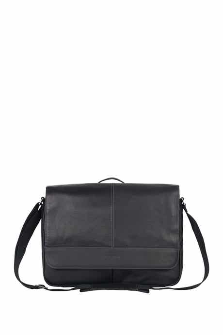 Colombian Leather Crossbody Laptop Case & Tablet Messenger Bag