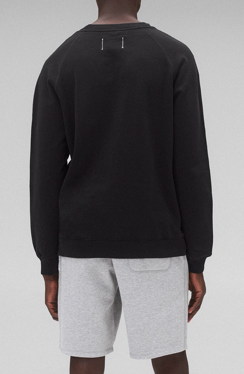 Reigning Champ Lightweight Cotton Terry Sweatshirt, Alternate, color, Black