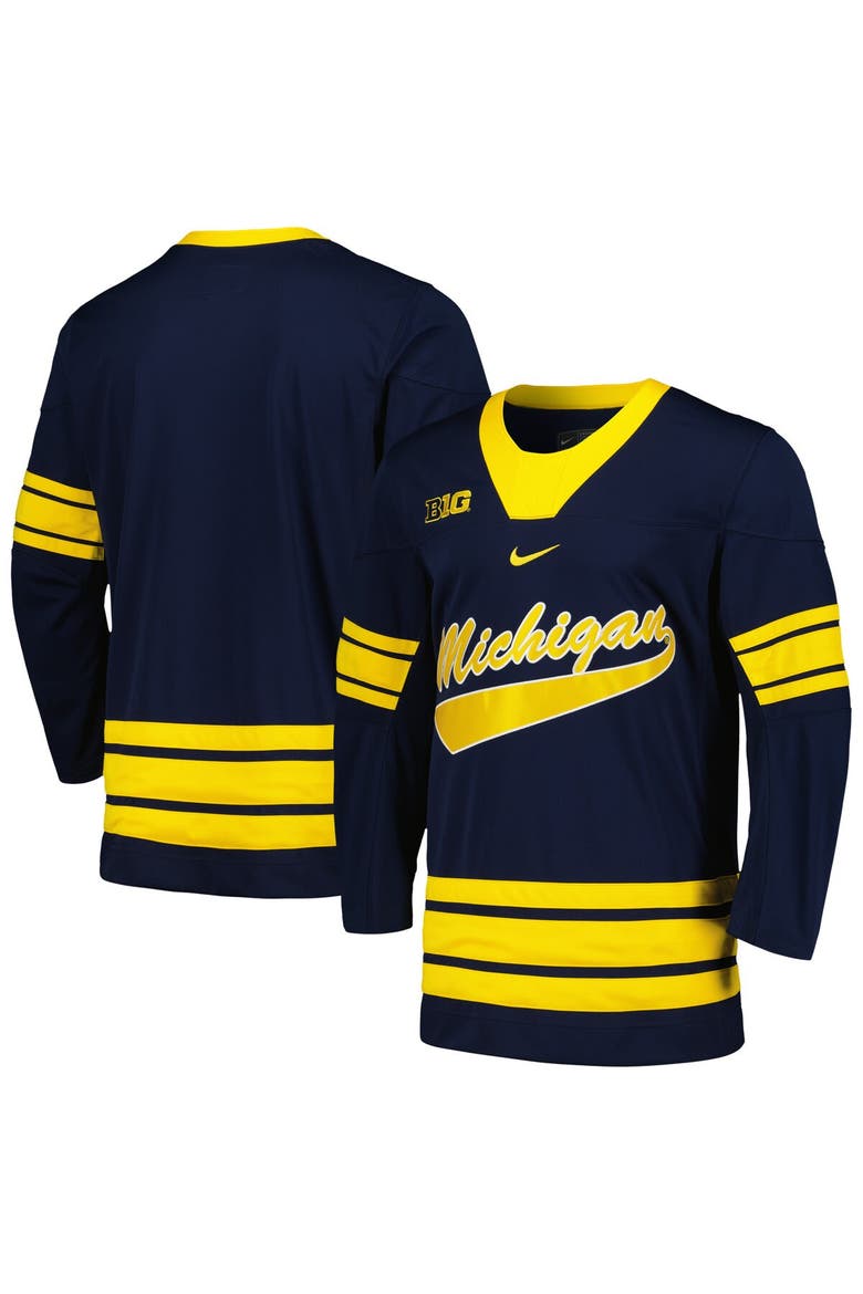 Men's Nike Navy Michigan Wolverines Replica Jersey, Alternate, color, Navy