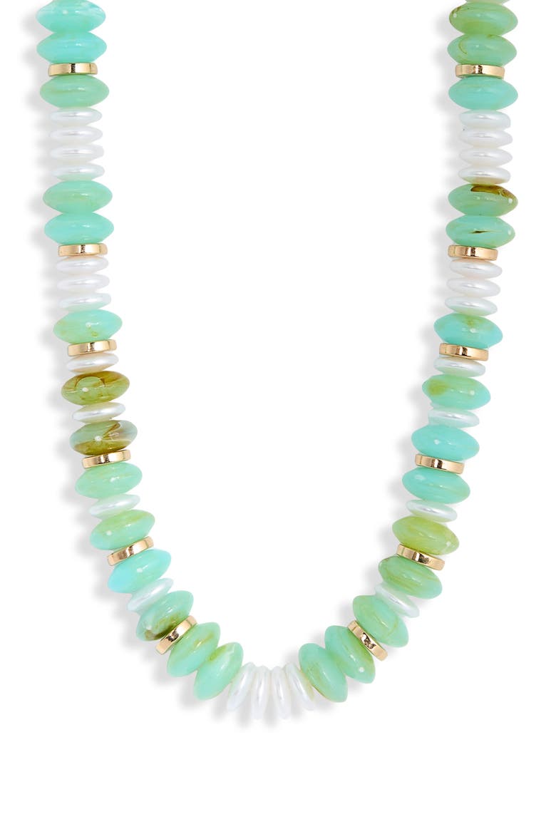 Beaded Necklace, Main, color, TURQUOISE