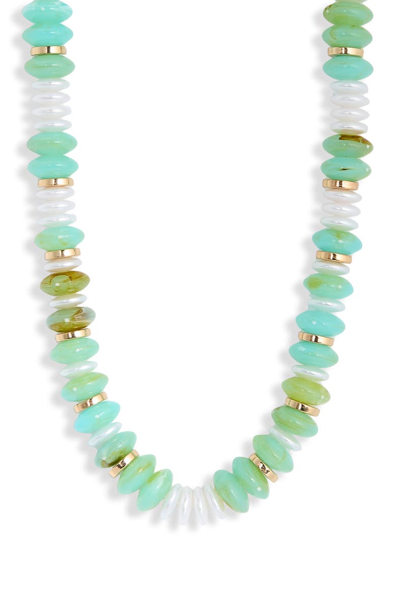 NATASHA Beaded Necklace, Main, color, Turquoise