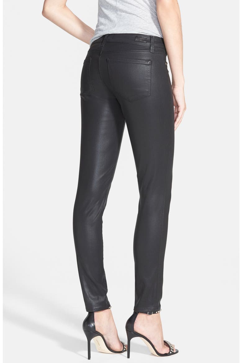 'Verdugo' Coated Ultra Skinny Ankle Jeans, Alternate, color, BLACK SILK