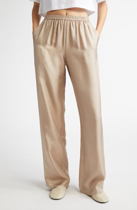 Women's 100% Silk Straight-Leg Pants | Nordstrom Women's 100% Silk Straight-Leg Pants | Nordstrom