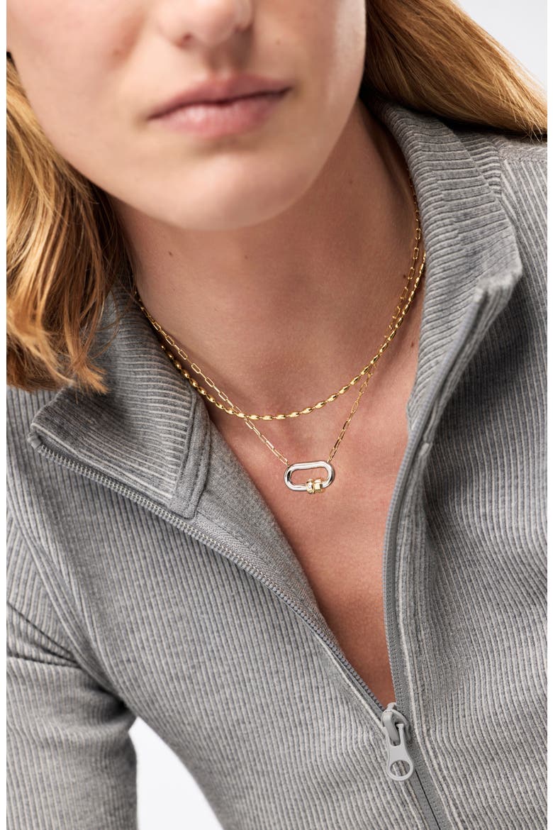 Cyrus Pendant Necklace, Alternate, color, GOLD / SILVER