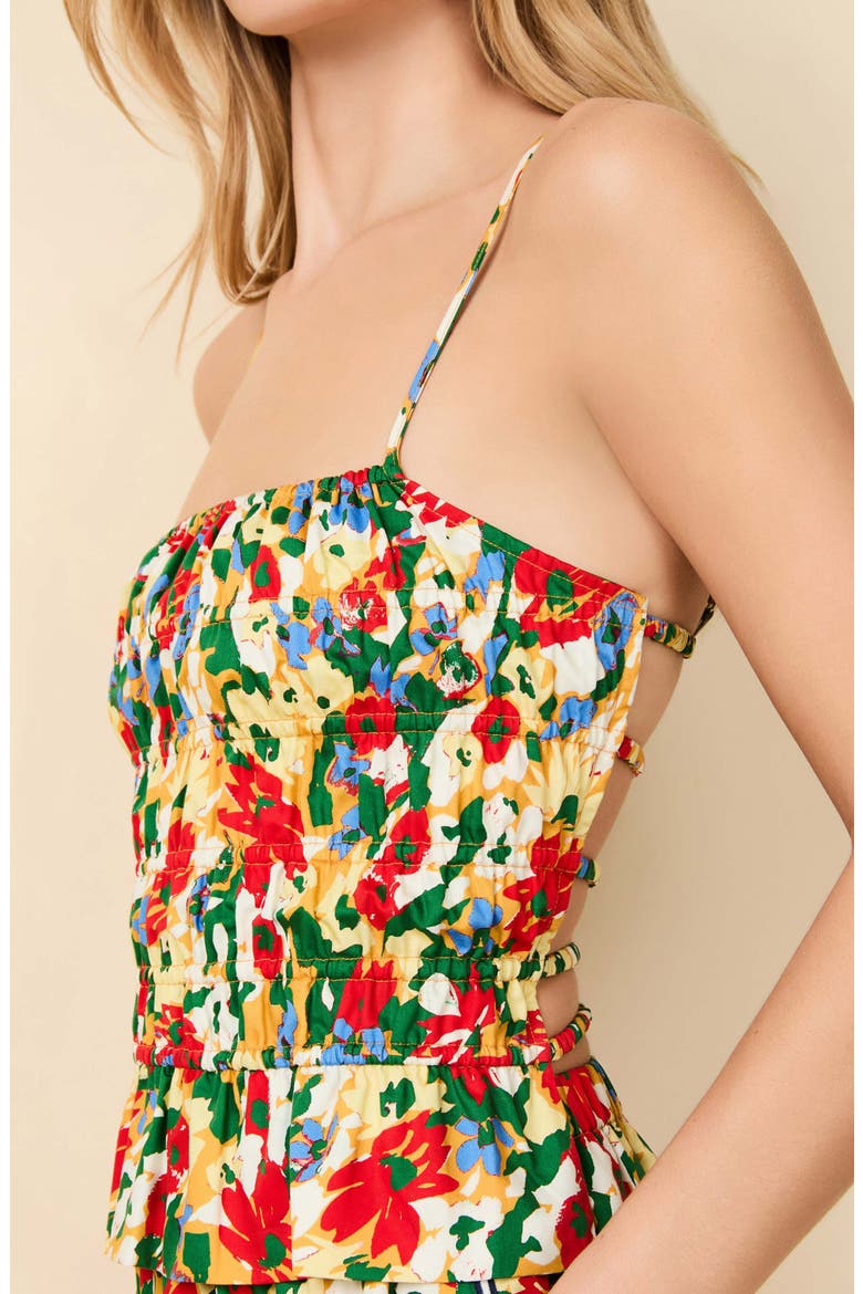 The Delta Floral Strappy Back Cotton Camisole, Alternate, color, PICASSO FLORAL