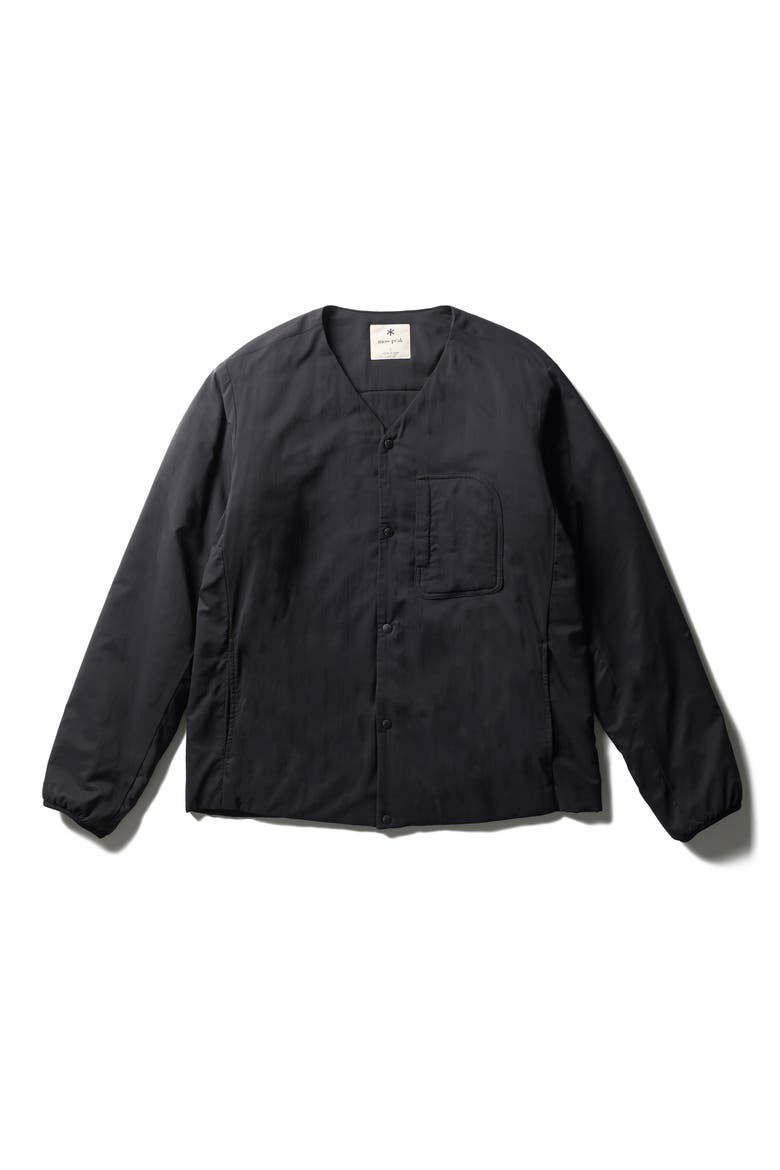Flexible Insulated Water Repellent Cardigan Jacket, Alternate, color, BLACK