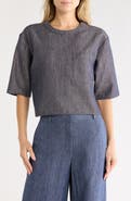 TWP Metallic Boxy Crewneck Top
