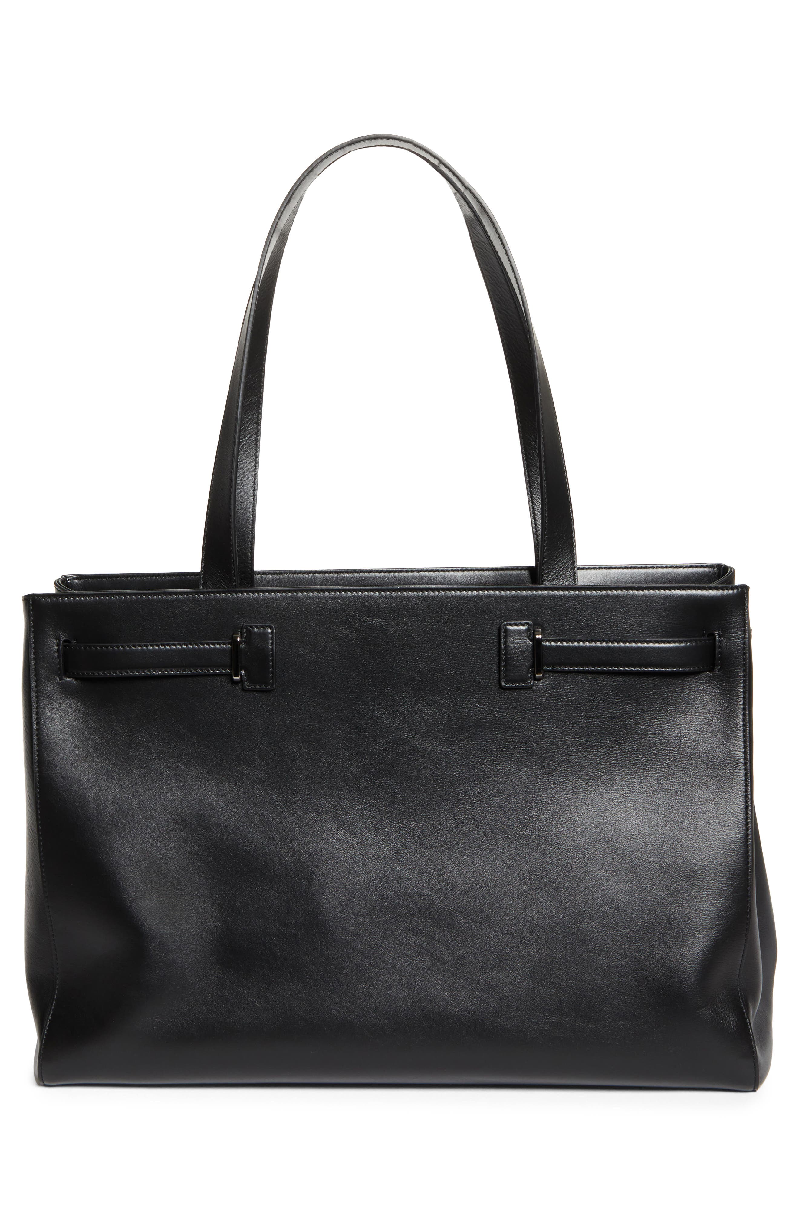Christian Louboutin Djanis Leather East/West Tote, Alternate, color, Black