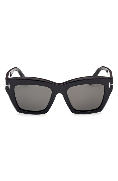 Luna 52mm Butterfly Sunglasses