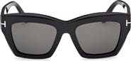 TOM FORD Luna 52mm Butterfly Sunglasses