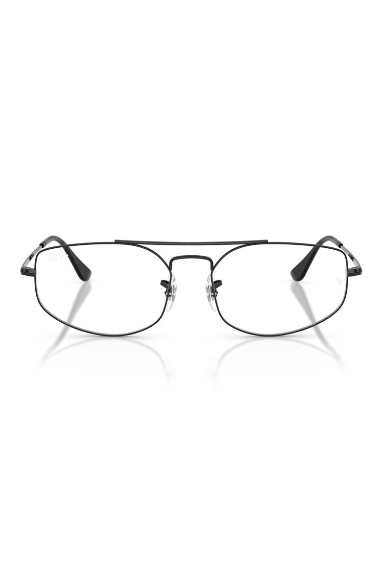 56mm Irregular Optical Glasses, Main, color, BLACK