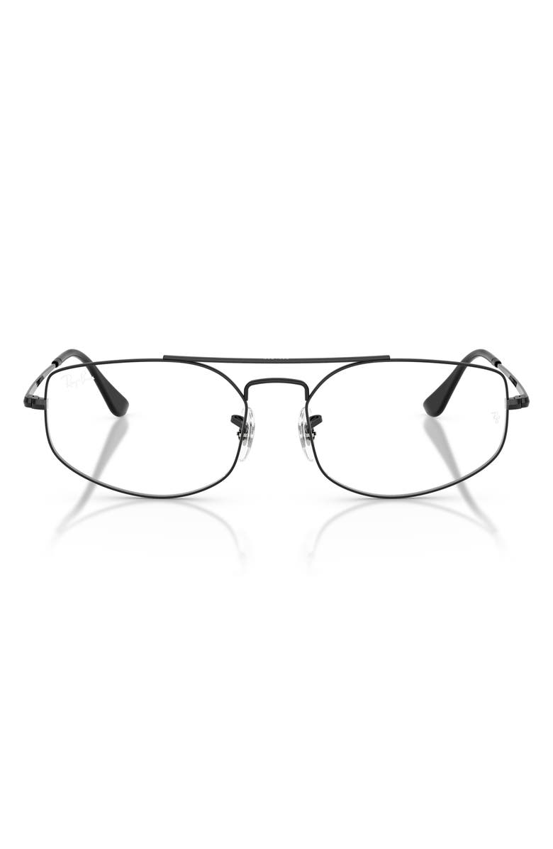 Ray-Ban 58mm Irregular Optical Glasses, Main, color, Black