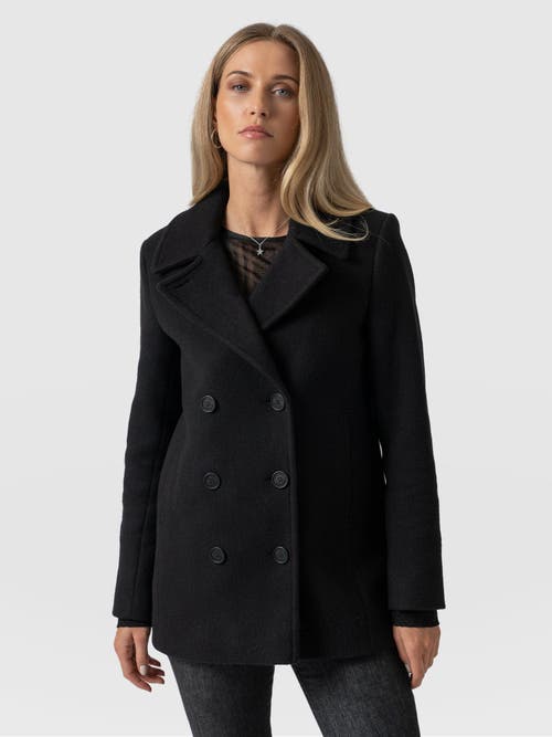 Saint And Sofia Saint + Sofia Quinn Pea Coat In Black