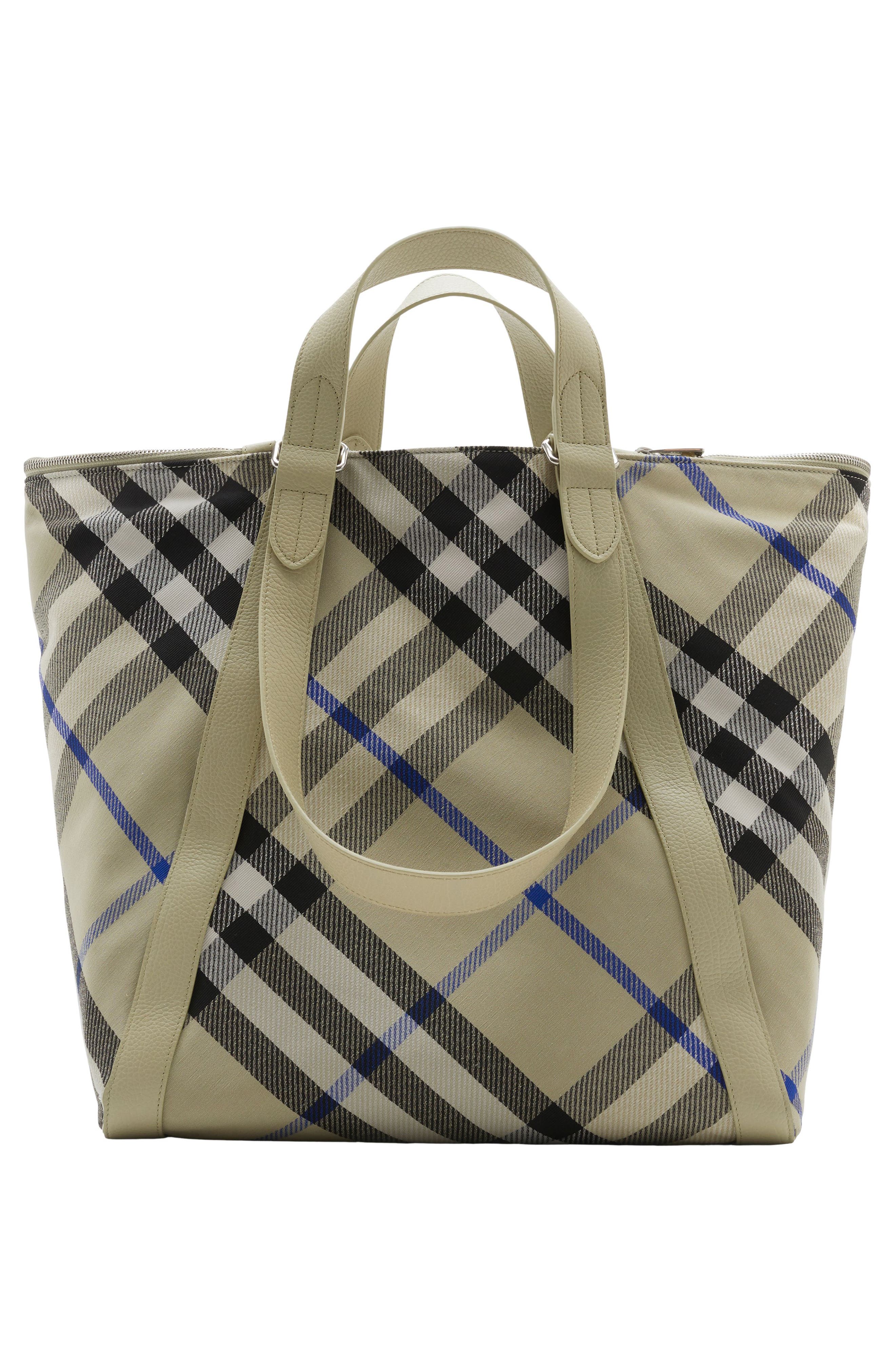 Burberry Festival Jacquard Check Canvas Tote, Alternate, color, 