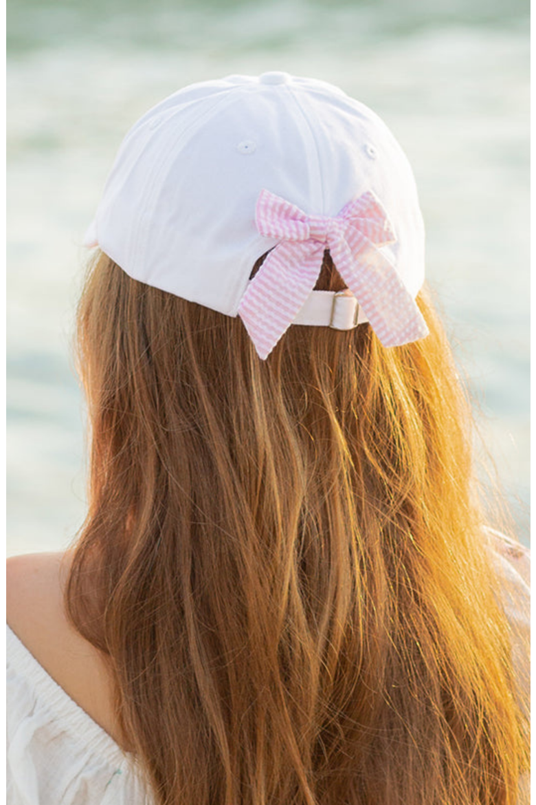 Birthday Girl Twill Bow Baseball Hat, Alternate, color, White