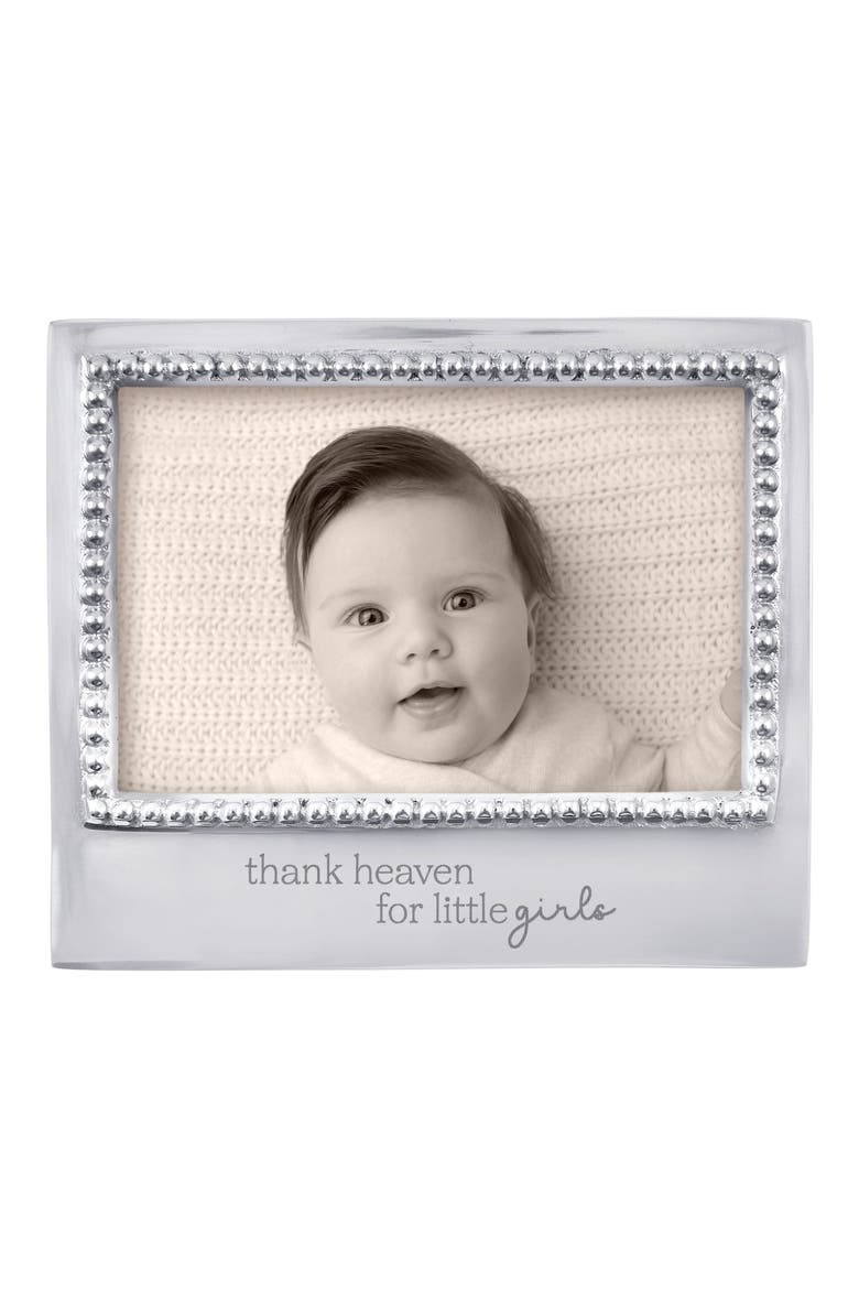 Thank Heaven for Little Girls 4 x 6-Inch Picture Frame, Main, color, SILVER