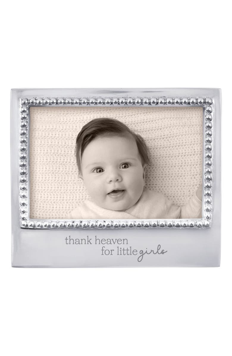 Mariposa Thank Heaven for Little Girls 4 x 6-Inch Picture Frame, Main, color, Silver