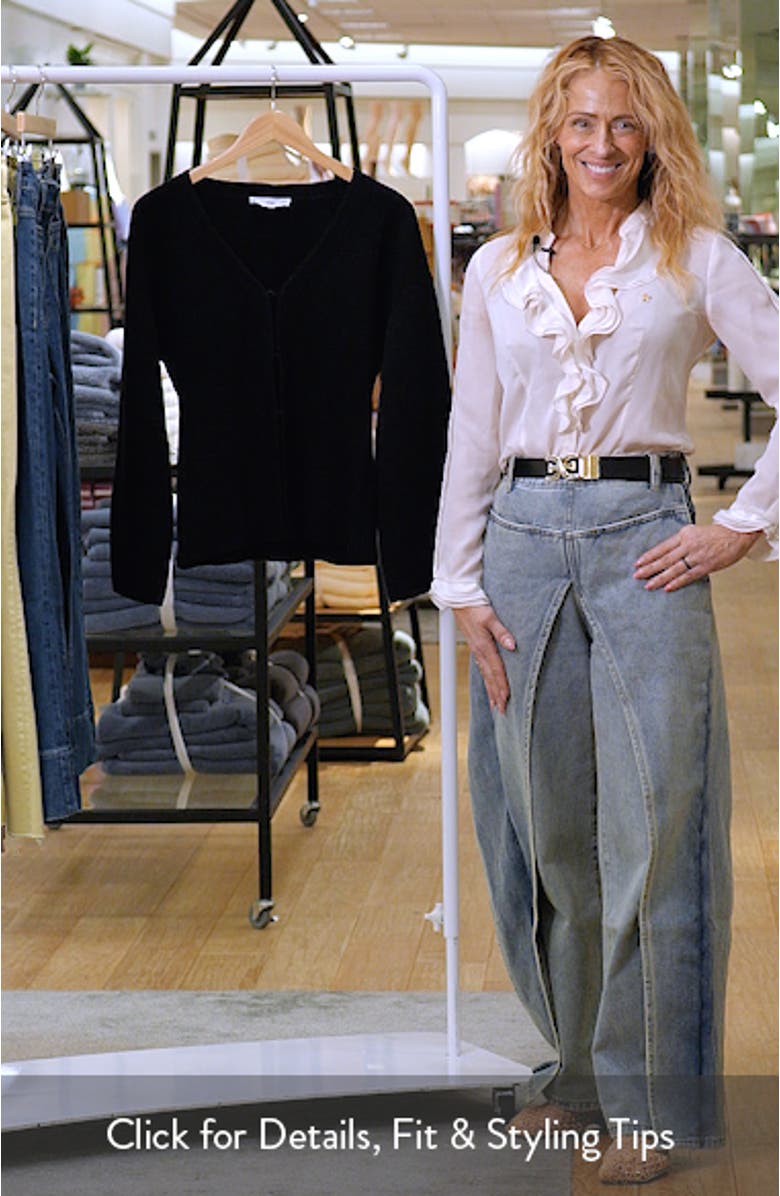 Oversize V-Neck Cardigan, sales video thumbnail