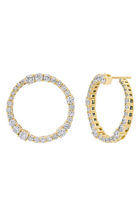 Flexion 18k Gold Diamond Hoop Earrings