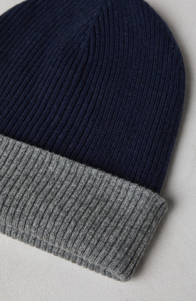 Brunello Cucinelli Cashmere double knit ribbed beanie, Alternate, color, 