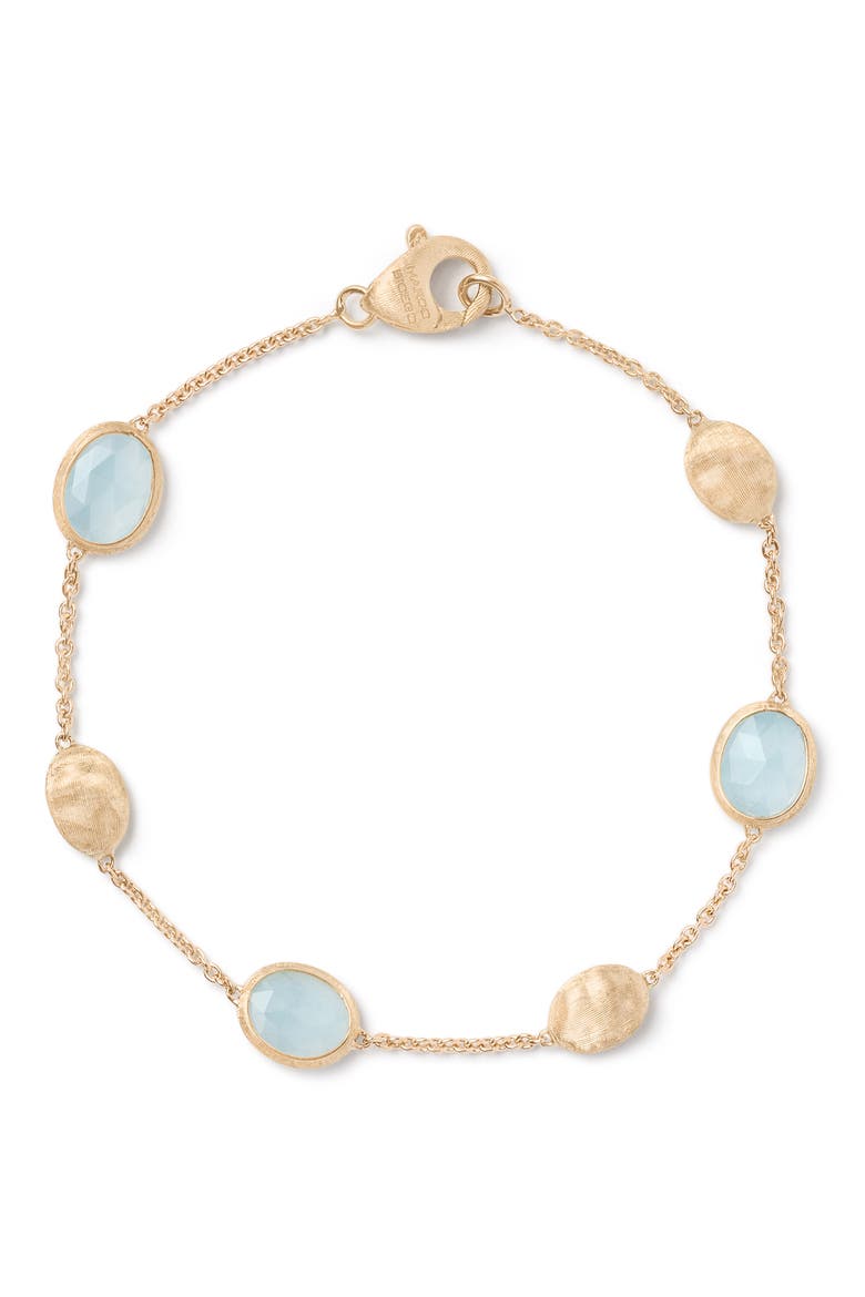 Siviglia Aquamarine Station Bracelet, Main, color, GOLD