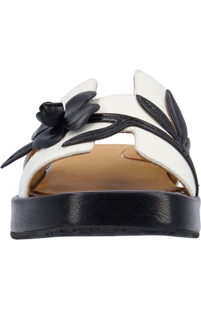 L'Amour des Pieds Aldara Slide Sandal, Alternate, color, White/ Black